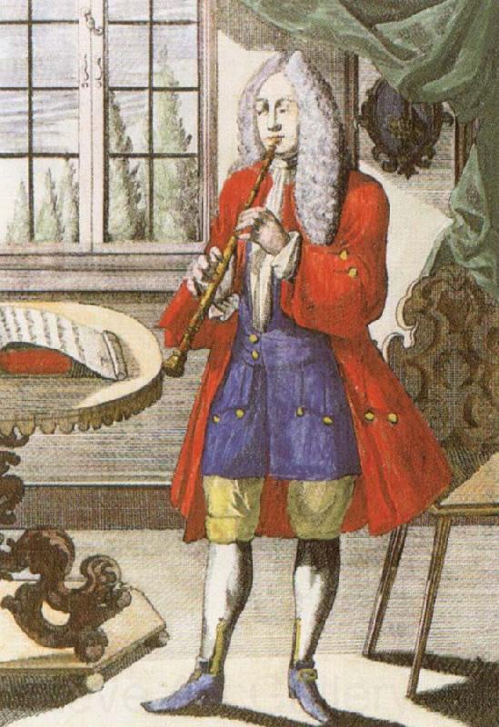 john banister an early 18th century oboe as depicted by johann weigel. Spain oil painting art